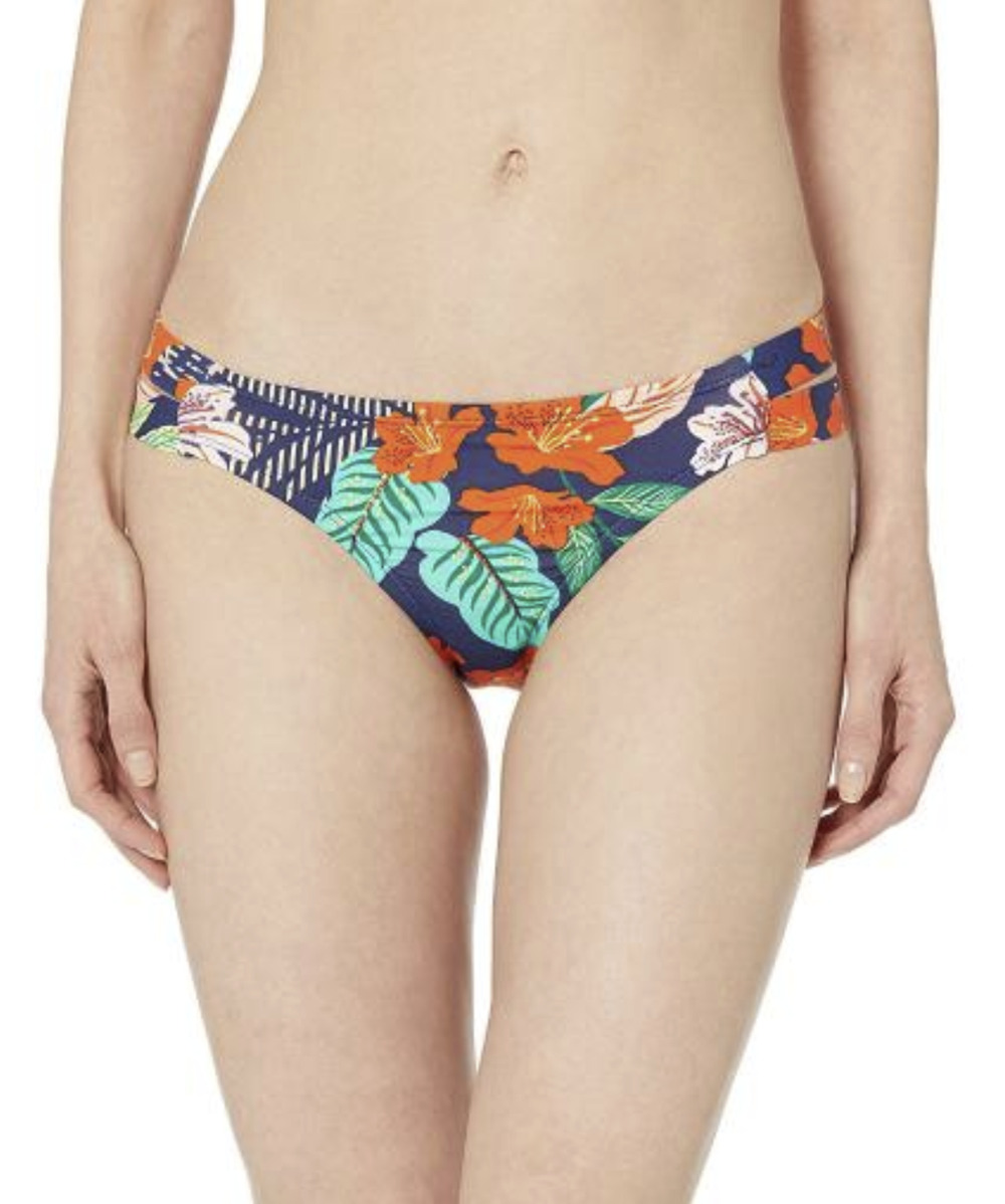Hobie Women Hibiscus Skimpy Hipster Bikini Bottom Multi Size M